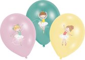 AMSCAN - 6 latex Kleine Ballerina ballonnen - Decoratie > Ballonnen