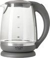 Adler AD 1286 - waterkoker - 2 Ltr - Grijs, Transparant - 2200 W