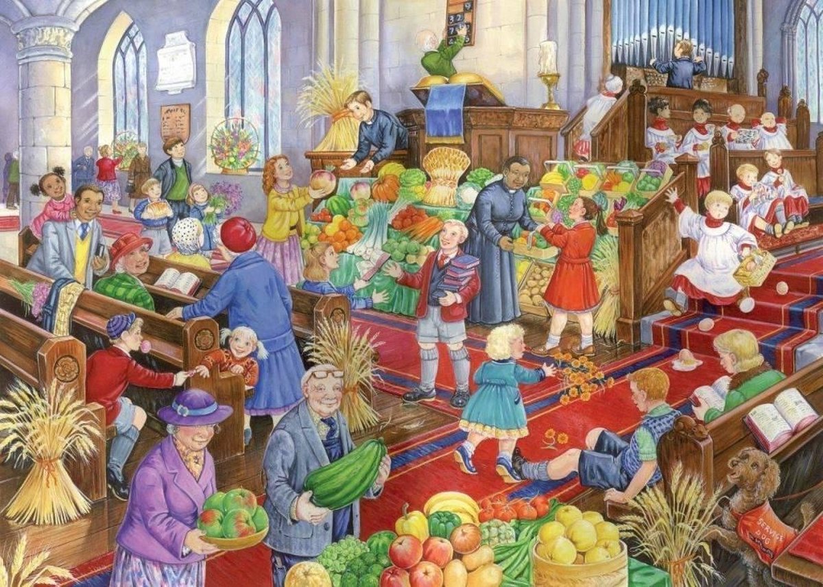 House of Puzzles Harvest Festival - 500 Piece Jigsaw Puzzle.