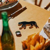 Doiy Flesopener Panter 11,5 X 6,5 Cm Zink/staal Zwart