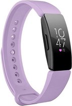 Siliconen Smartwatch bandje - Geschikt voor  Fitbit Inspire  silicone band - lila - Maat: L - Horlogeband / Polsband / Armband
