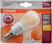 OSRAM 4052899959743 LED-lamp Energielabel A+ (A++ - E) E14 Kogel 4.5 W = 40 W Warmwit (Ø x l) 45 mm x 110 mm Dimbaar, Filament / Retro-LED 1 stuk(s)