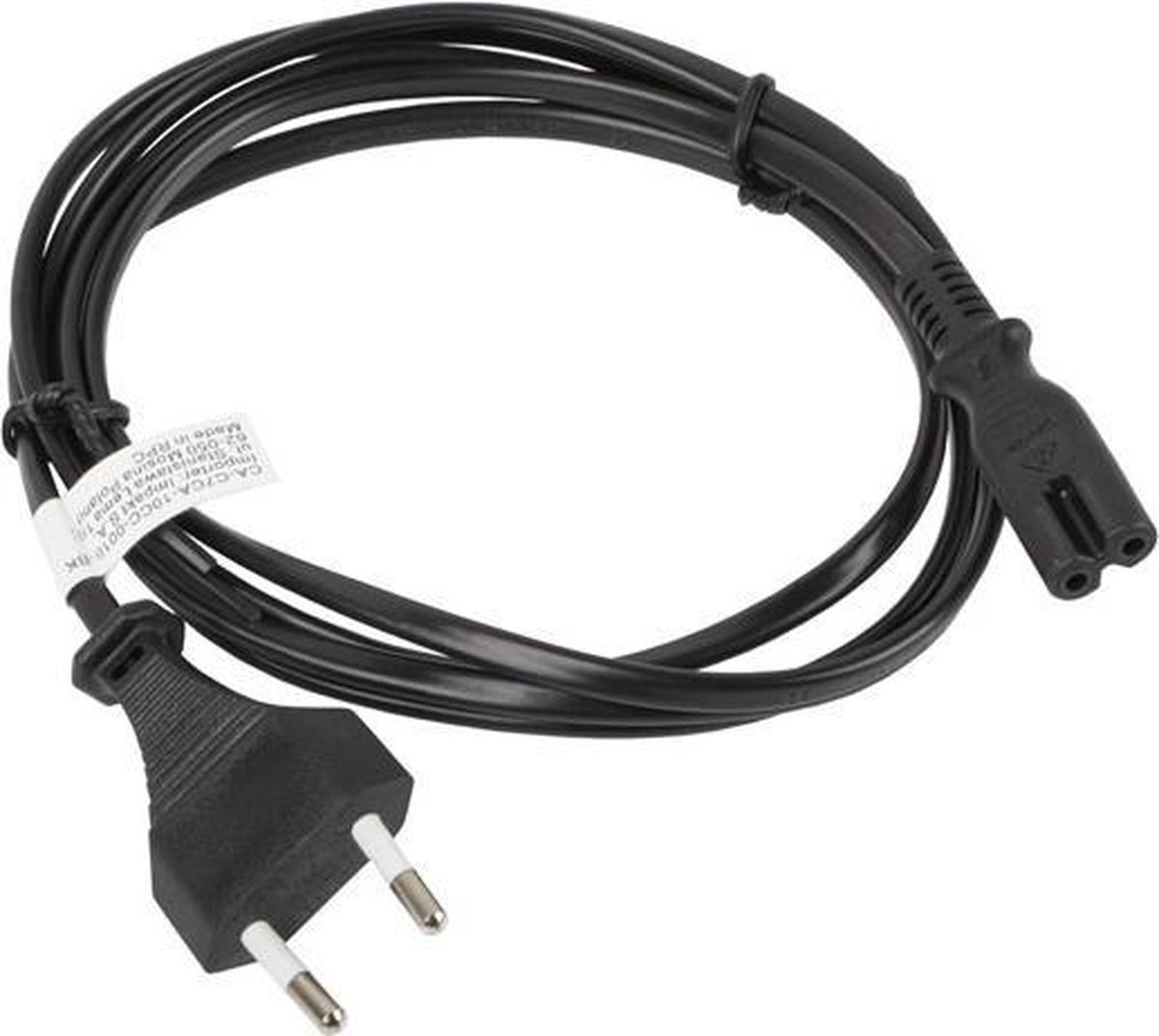 Lanberg Stroomkabel Voor Rtv Audio Video Iec C7 1,8M Zwart