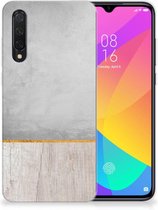 Xiaomi Mi 9 Lite Bumper Hoesje Wood Concrete