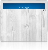 Lenovo Tab P10 Silicone Tablet Hoes White Wood