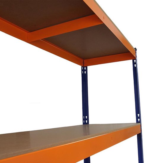 Monster Racking 10 x SRax Warehouse Storage Shelving, Blue/Orange