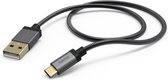 Hama Metalen USB-C Kabel naar USB Kabel - 1,5 Meter - Grijs