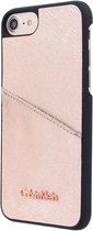 iPhone 8/7 Backcase hoesje - Calvin Klein - Effen Goud - Kunstleer