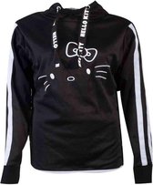 Hello Kitty Hoodie/trui -2XL- Side Buttons Zwart