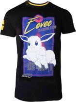 Pokémon - City Evee Heren T-Shirt - Zwart - M