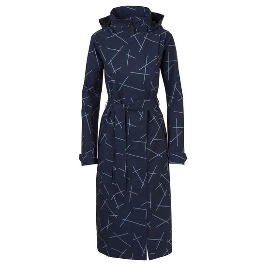 AGU Trench Coat Long Regenjas Urban Outdoor Dames Blauw L bol