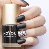 MoYou London Stempellak - Black Knight - 15ml - Zwart  - LET OP: Grootverpakking tegen lage prijs