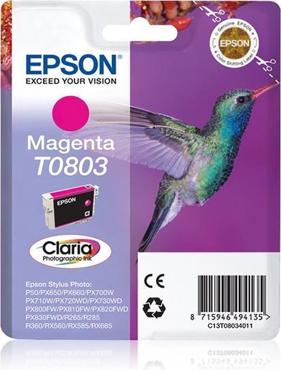 Epson T0803 - Inktcartridge / Magenta