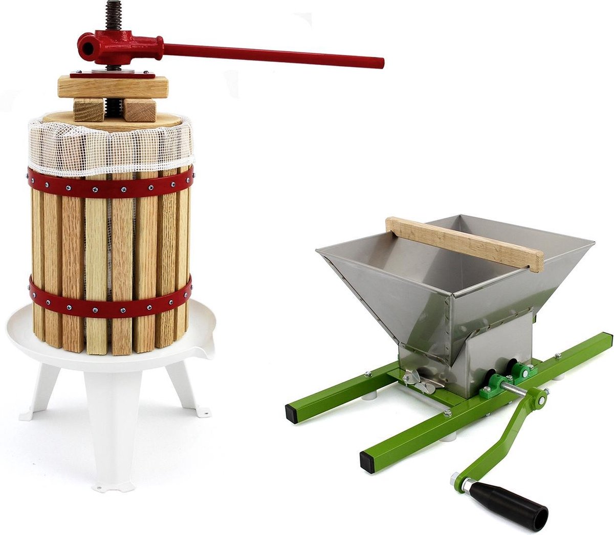 Fruit crusher - zilver - 7l - handmatige hendel
