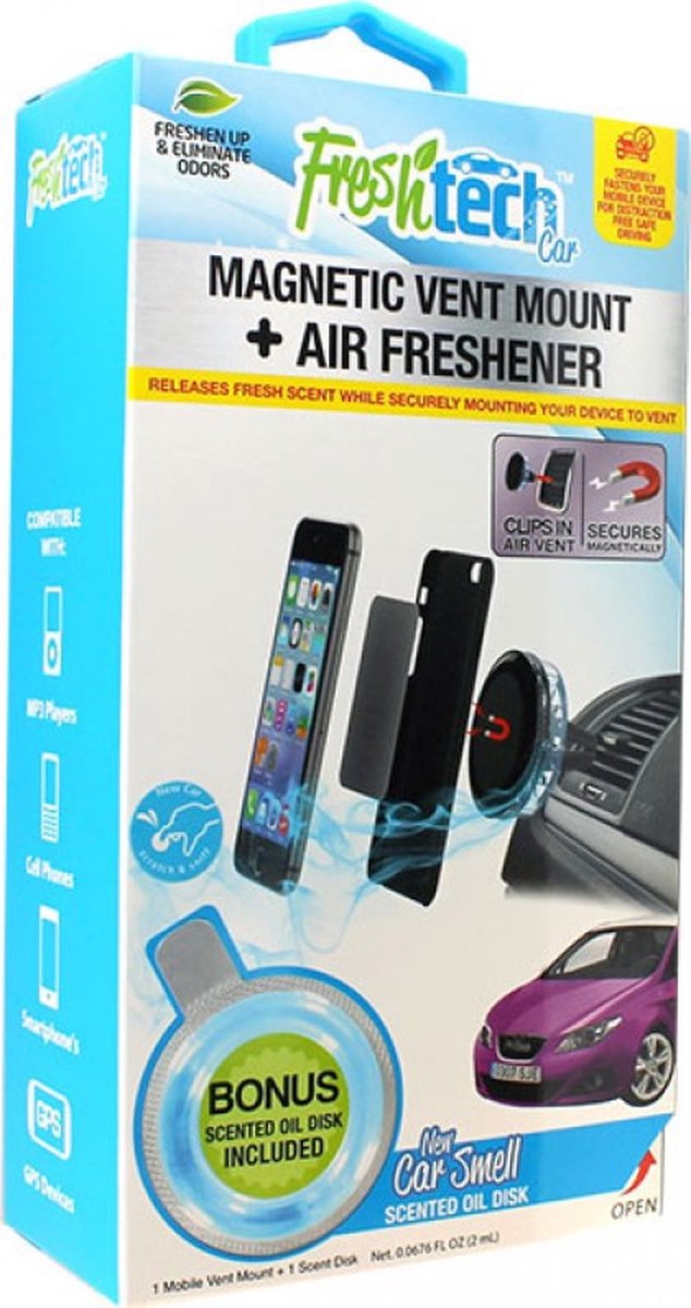 FreshTech Magnetisch Ventilatie Houder + Luchtverfrisser