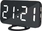 Design Wekker Met Groot LED Display - Dimbaar