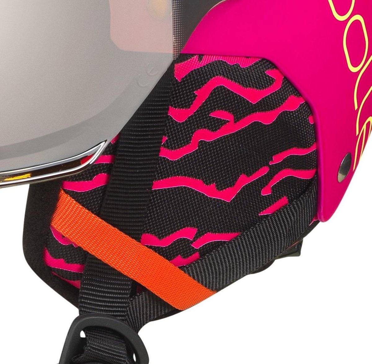 Bollé Quiz Visor Matte Hot Pink / Orange Gun Visor 49-52 Skihelm