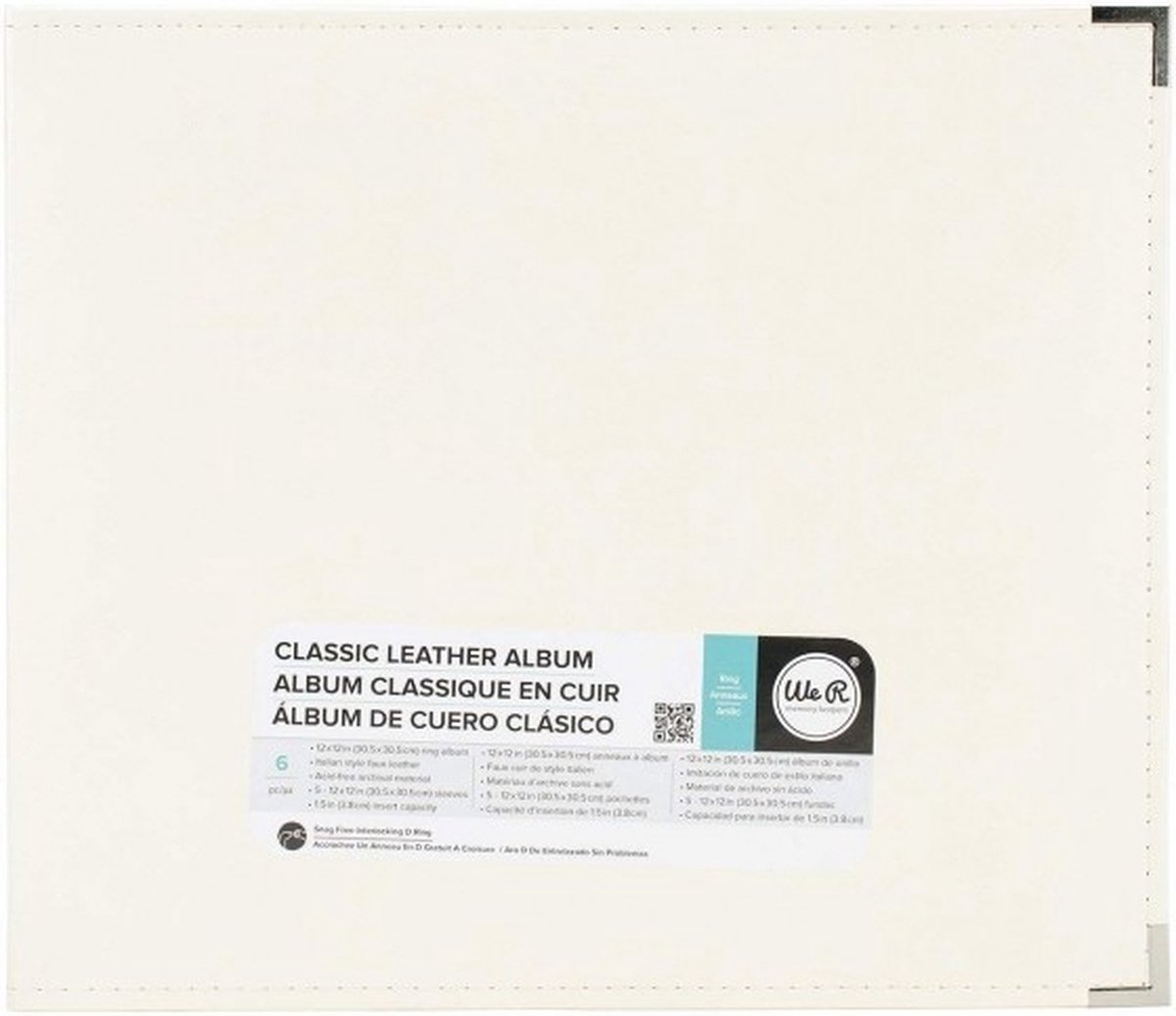 We R Memory Keepers faux leather album 12x12" vanilla - 1 stuk