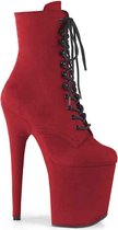 FLAMINGO-1020FS (EU 42,5 = US 12) 8 Heel, 4 PF Lace-Up Ankle Boot, Side Zip