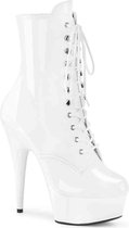 DELIGHT-1020 - (EU 39 = US 9) - 6 Heel, 1 3/4 PF Lace-Up Ankle Boot, Side Zip