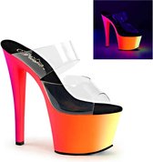 Pleaser Muiltjes -37 Shoes- RAINBOW-302UV Paaldans schoenen Multicolours/Transparant