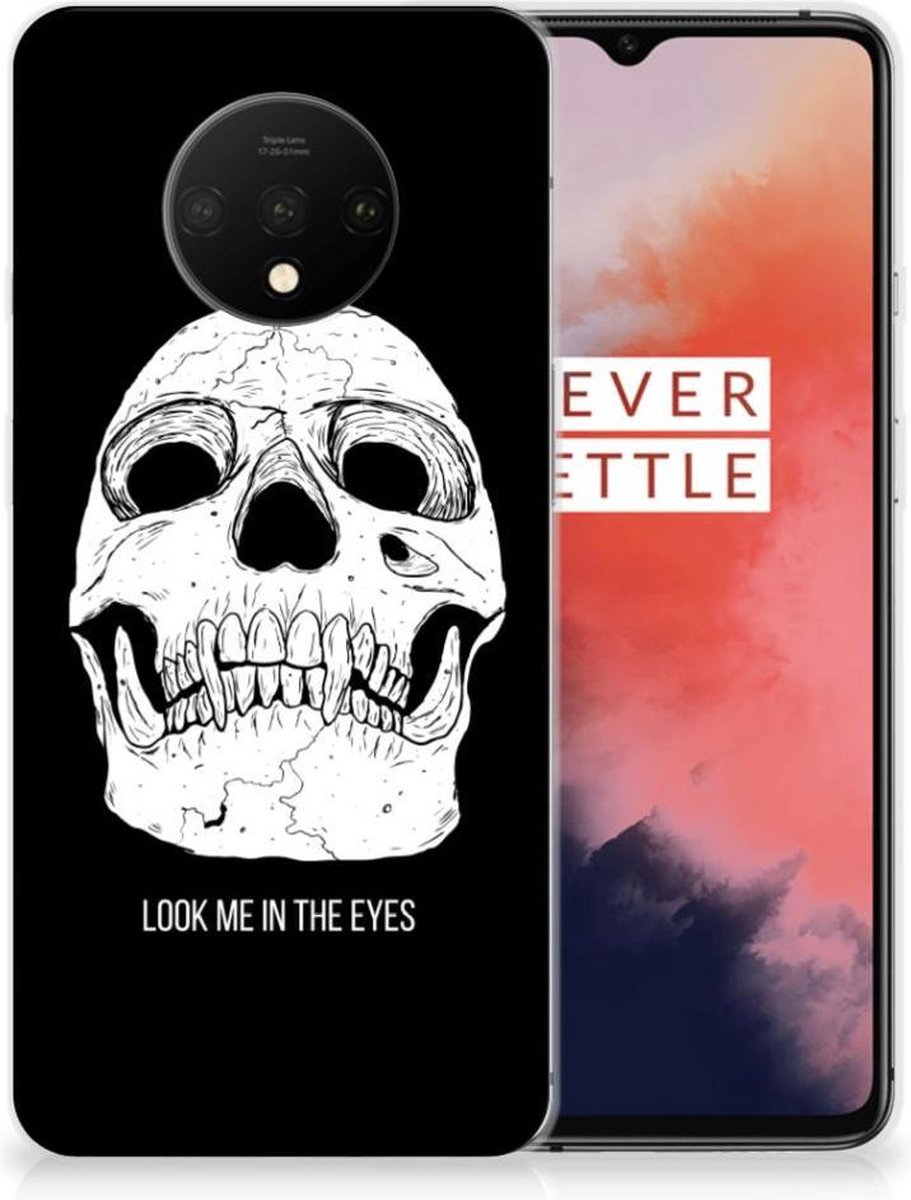 Silicone Back Case OnePlus 7T Skull Eyes