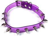 Attitude Holland Choker Clear PVC Spike Stud Paars