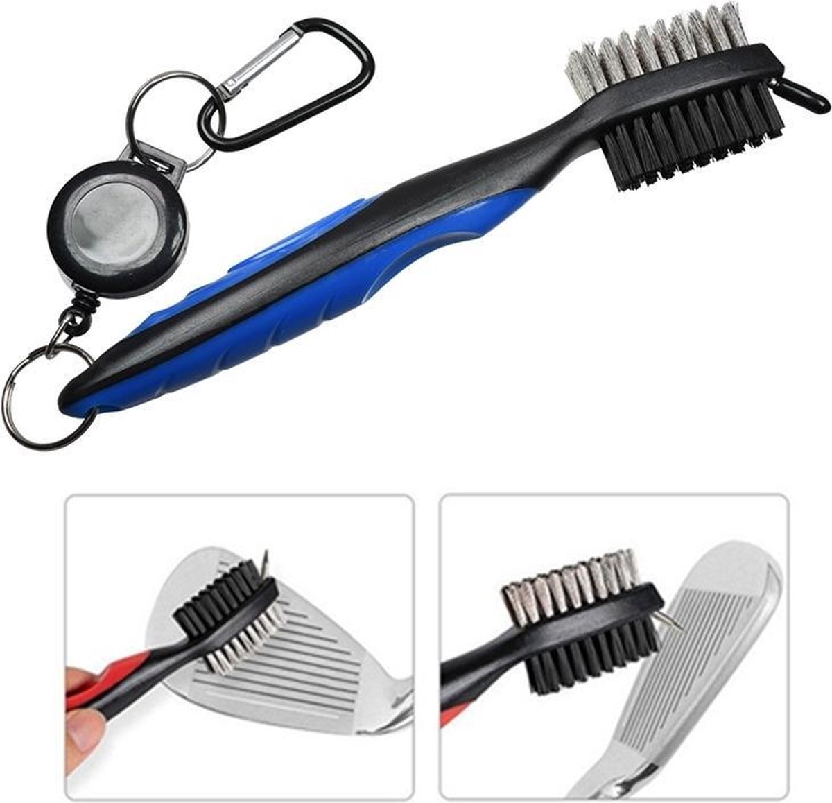 2 PCS Golf Club Brush Ball Slot Cleaning Brush Cleaning Set(Blue)