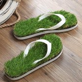 KEMA Zomer Nieuw Patroon Platte Bodem Woninginrichting Antislip Simulatie Gazon Slippers Slippers, Maat: 36 / 37yard, Lengte: 24.5cm