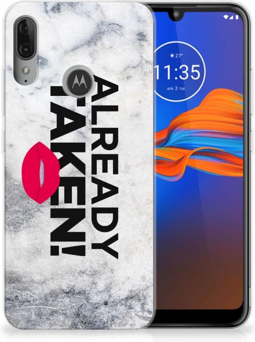 Motorola Moto E6 Plus Siliconen hoesje met naam Already Taken White
