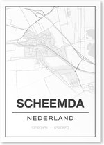 Poster/plattegrond SCHEEMDA - A4