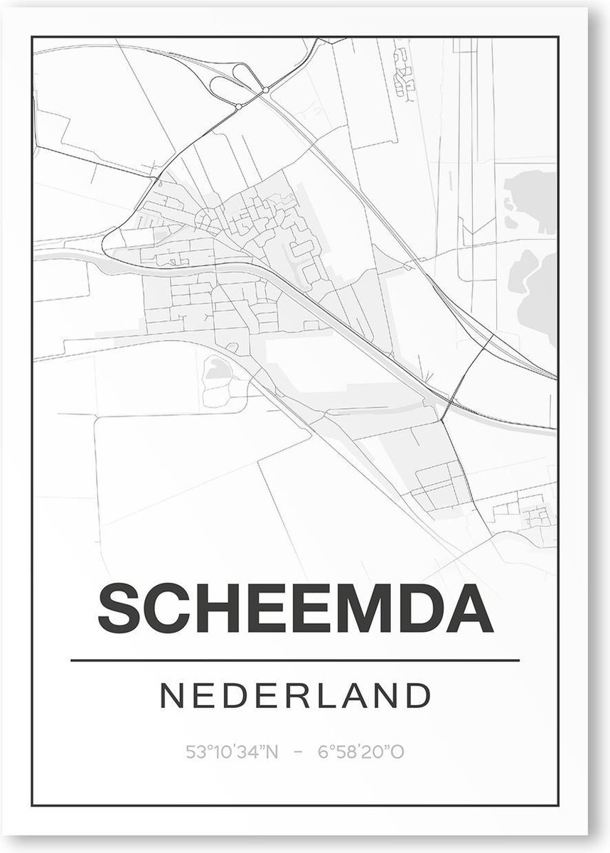 Poster/plattegrond SCHEEMDA - A4