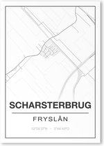 Poster/plattegrond SCHARSTERBRUG - 30x40cm