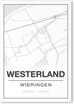 Poster/plattegrond WESTERLAND - 30x40cm