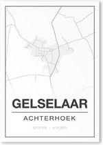 Poster/plattegrond GELSELAAR - 30x40cm