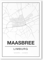 Poster/plattegrond MAASBREE - 30x40cm