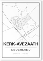 Poster/plattegrond KERK-AVEZAATH - 30x40cm