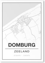 Poster/plattegrond DOMBURG - 30x40cm
