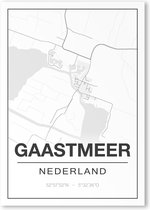 Poster/plattegrond GAASTMEER - 30x40cm