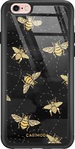 iPhone 6/6s hoesje glass - Bee yourself | Apple iPhone 6/6s case | Hardcase backcover zwart