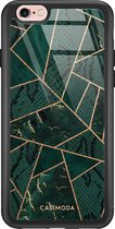 iPhone 6/6s hoesje glass - Abstract groen | Apple iPhone 6/6s case | Hardcase backcover zwart