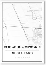 Poster/plattegrond BORGERCOMPAGNIE - A4