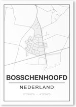 Poster/plattegrond BOSSCHENHOOFD - 30x40cm