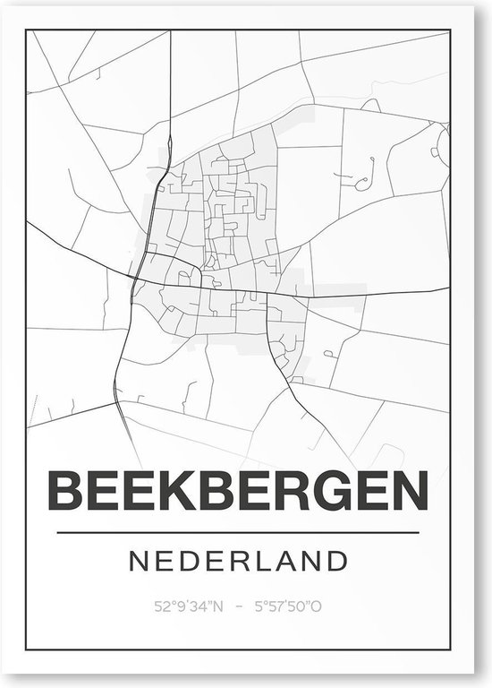 Poster/plattegrond BEEKBERGEN - 30x40cm