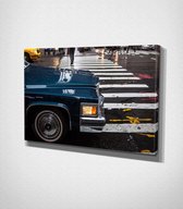 Paarse Roos | 120x80 cm | | Glas schilderij | Woonkamer | Slaapkamer | Decoratie | TrendingArt®