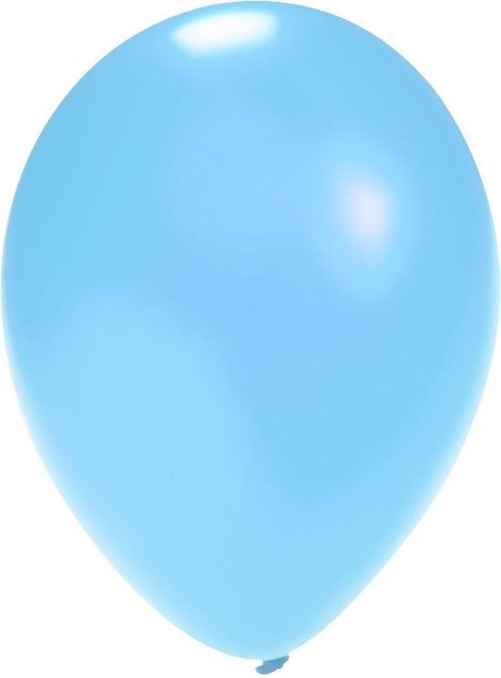 Mini ballonnen metallic Baby blauw mini 5 inch 100 stuks.