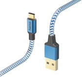 Hama Reflecterende USB-C Kabel naar USB Kabel - 1,5 Meter - Blauw