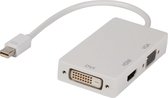 Valueline Mini DisplayPort naar HDMI, DVI en VGA adapter - 0,20 meter