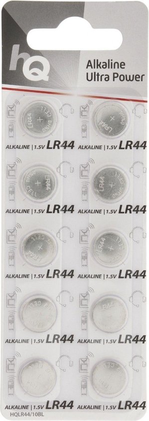 HQ Alkaline Batterij LR44 10-Blisterkaart