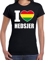 Carnaval I love Hedsjer t-shirt zwart voor dames L